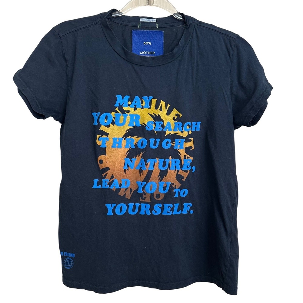 MOTHER Denim The Every Body Tee May Your Search Through Nature Dark Navy Small